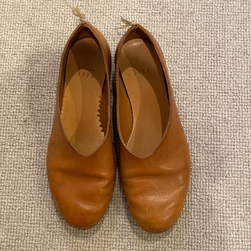 FEIT Brown Leather Flats